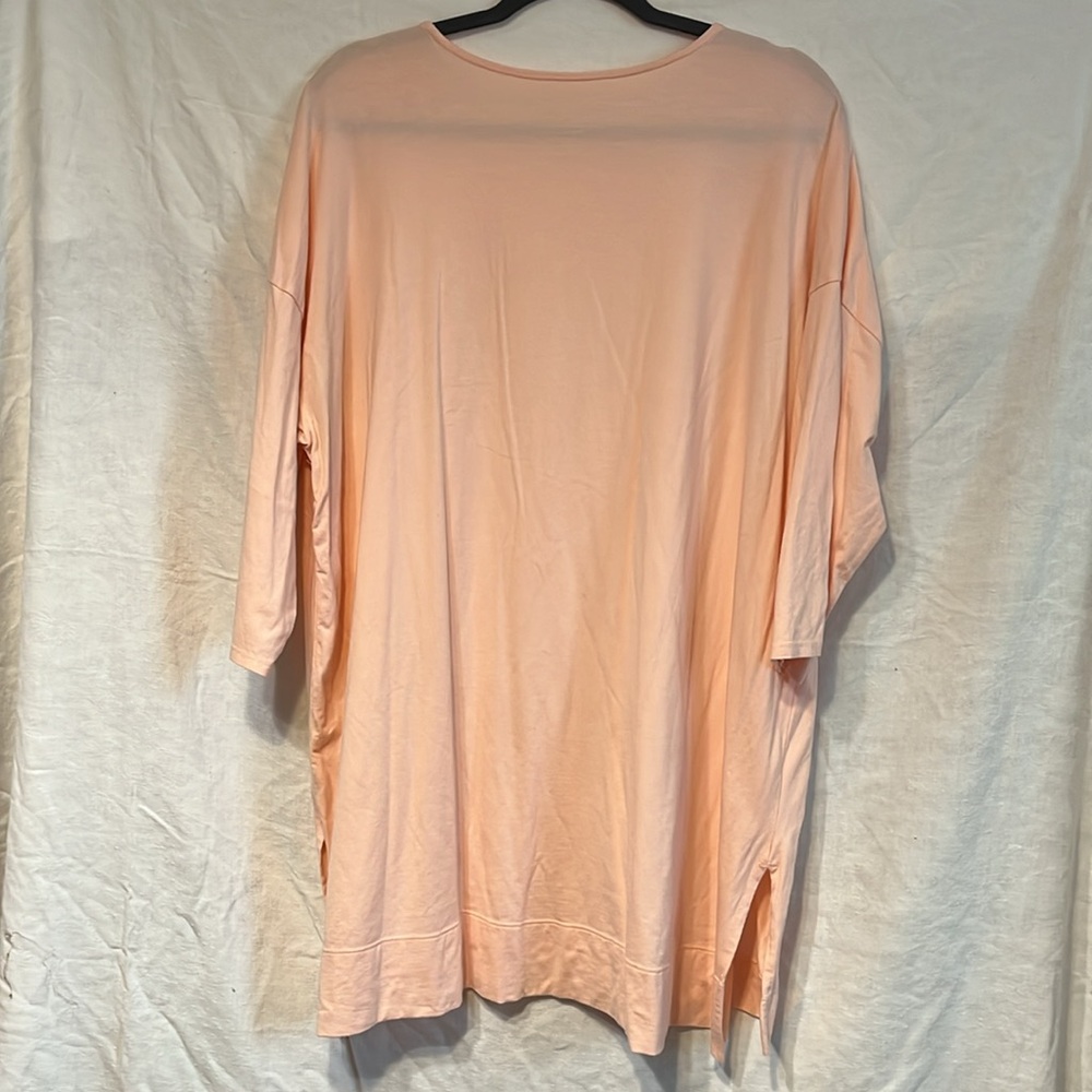 J Jill Luxe Supima ballet sleeve tunic. Size xl. Pale pink - Picture 3 of 5